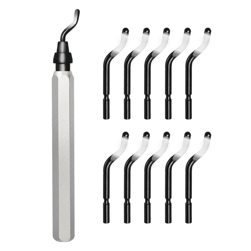 voltrish 11-Blade Deburring Tool for 3D Printing, Premium High-Speed Steel Blades for Smooth Edge Finishing - Ideal for HVAC, Metal & Resin & Professional Conduit Reaming, 3D Printer Accessories - Image 1